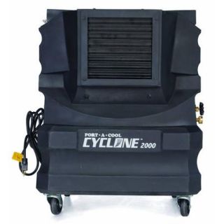 Port A Cool Cyclone 2000 Portable Evaporative Cooling Unit, Black