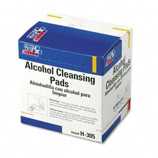 First Aid Only Alcohol Cleansing Pads, Dispenser Box, 100/box   Office
