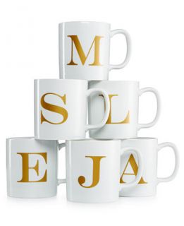 The Cellar Gold Tone Initial Mug Collection, Only at   Shop All