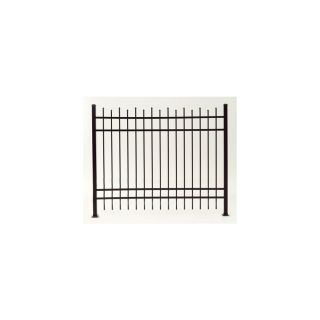 Gilpin Windsor Elite Black Aluminum Decorative Metal Fence Panel (Common: 8 ft x 7 ft; Actual: 7.95 ft x 7 ft)