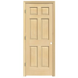 ReliaBilt Prehung Solid Core 6 Panel Pine Interior Door (Common: 32 in x 80 in; Actual: 33.563 in x 81.687 in)