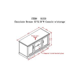 Leick  Riley Holliday 50 TV Stand with Storage   Chocolate Cherry