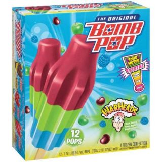 Bomb Pop WarHeads Freezer Pops, 1.75 fl oz, 12 count