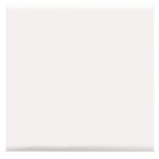 American Olean Matte Designer White Matte Ceramic Bullnose Tile (Common: 6 in x 6 in; Actual: 6 in x 6 in)