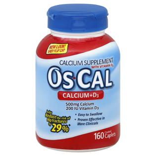 Os Cal Calcium + D3, Coated Caplets, 160 caplets   Health & Wellness
