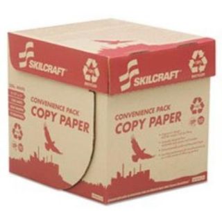 Skilcraft Copy & Multipurpose Paper   For Inkjet, Laser Print   Letter   8.50" X 11"   20 Lb   Recycled   Matte   92 Brightness   2500 / Box   White (nsn 6111896)