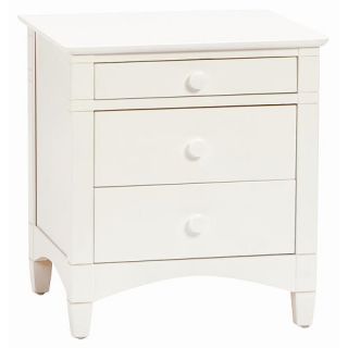 Bolton Furniture Essex 3 Drawer Nightstand   White    Bolton Furniture