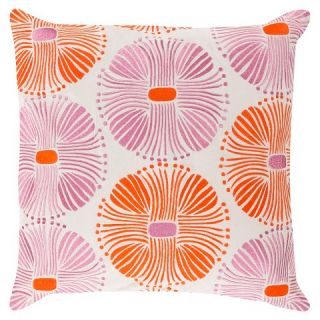 Multi Burst Pillow   Pink/Orange   22 x 22