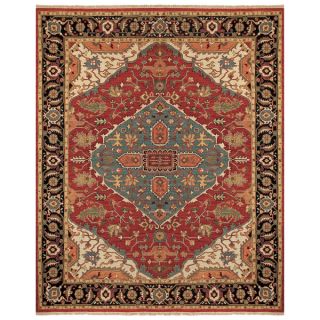 Feizy Hand knotted 100 percent Wool Pile Ihrin Rug in Red/Black 9 6