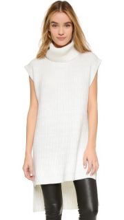 DKNY Sleeveless Turtleneck Ribbed Tunic