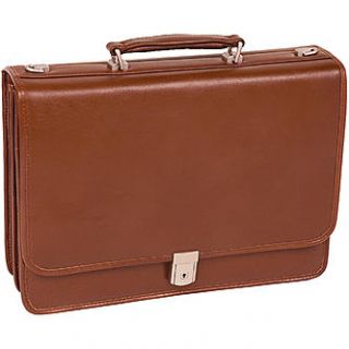 McKlein® Lexington 83544 black flapover double compartment briefcase