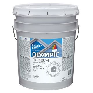 Olympic White Flat Latex Exterior Paint (Actual Net Contents: 570 fl oz)