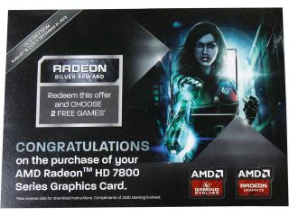 AMD GIFT   RADEON SILVER REWARD for TWO FREE Games