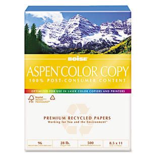 ASPEN COLOR COPY PAPER, 96 BRIGHTNESS, 28LB, 8 1/2 X 11, WHITE, 500