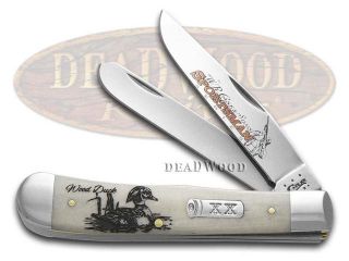 CASE XX Sportsman Series Wood Duck Natural Bone Trapper Stainless Pocket Knife