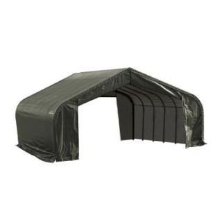 ShelterLogic 22 ft. x 36 ft. x 11 ft. Green Cover Peak Style Shelter   DISCONTINUED 79041.0