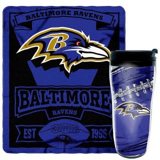 NFL Baltimore Ravens Mug N Snug Throw   Multi Colored (9.5x9.6
