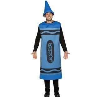 Crayola Blue Crayon Adult Costume Size: One Size Fits Most   Seasonal