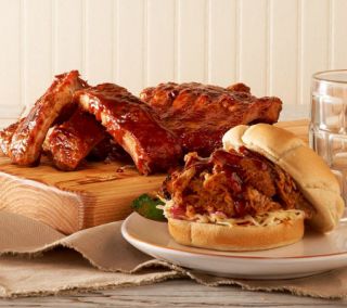Corkys BBQ 4 lbs Baby Back Ribs & Choice of 2lbs Sausage or Pulled Pork —