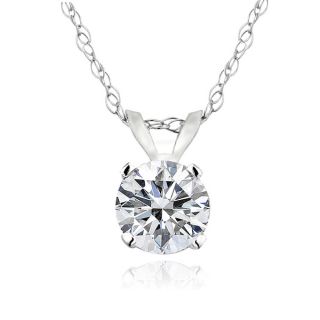 DB Designs 14k Gold 1/2ct TDW Diamond Solitaire Necklace (G H, I2) (As
