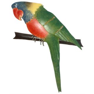 Iron Green Parrot Wall Décor (Indonesia)