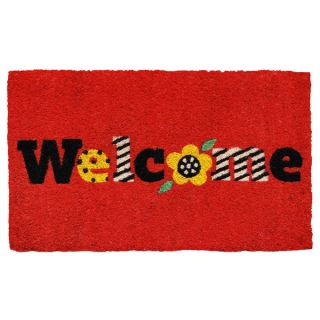 Owl Welcome Coir/ Vinyl Weather Resistant Doormat (15 x 25)
