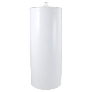 Exquisite Extra Toilet Paper Holder Lidded Canister Tahoe White Finish