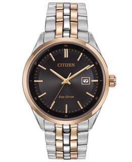 Citizen Mens Eco Drive Two Tone Stainless Steel Bracelet Watch 41mm