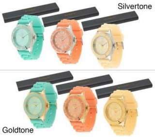 Gossip Set of 3 Silicone Strap Watches in IndividualBoxes —