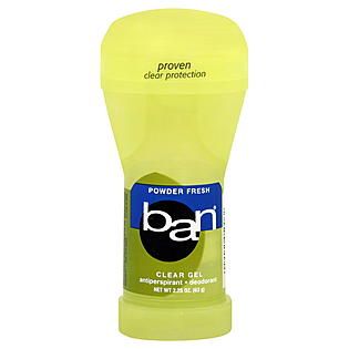 Ban  Antiperspirant/Deodorant, Clear Gel, Powder Fresh, 2.25 oz (63 g)