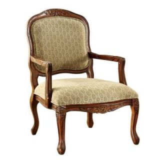 Home Decorators Collection Quintus Accent Chair in Antique Oak Finish CM AC6919