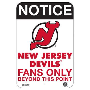 New Jersey Devils Fans Only 8x12 Aluminum Sign   Fitness & Sports