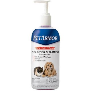PetArmor FastAct Plus Flea and Tick Shampoo for Dogs and Cats, 12 fl oz