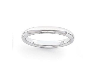 14k White Gold 3mm Comfort Fit Band, Size 4