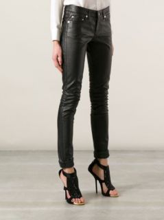 Saint Laurent Faux Leather Trousers