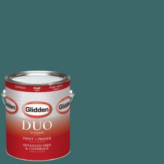 Glidden DUO 1 gal. #HDGB26D Nassau Night Flat Latex Interior Paint with Primer HDGB26D 01F