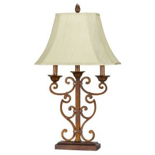 Cal Lighting 31 1/4 in Tawny Table Lamp with Fabric Shade
