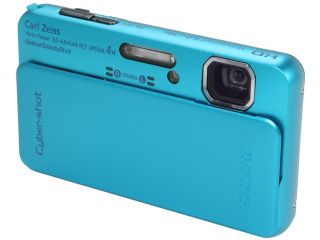 SONY DSCTX10/L Blue 16.2 MP 4X Optical Zoom Waterproof Shockproof 25mm Wide Angle Digital Camera