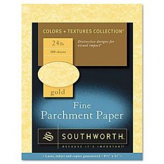Southworth 24 lb. Fine Parchment Paper, Letter, Gold   Office Supplies