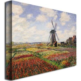 Trademark Fine Art  18x24 inches Claude Monet Tulip Fields with