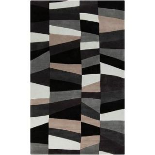 9' x 13' Miedoso White and Charcoal Gray Hand Tufted Area Throw Rug