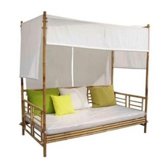 ZEW BE 045 Bamboo Daybed With Canopy