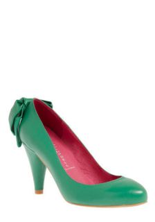Jeffrey Campbell I Want To Bow What Love Is Heel in Green  Mod Retro Vintage Heels