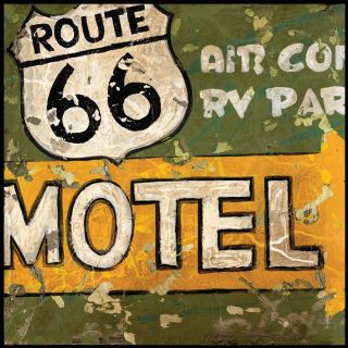 Large Aaron Christensen Route 66 Gallery Wrapped Canvas Art