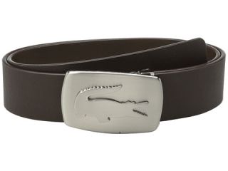 Lacoste SPW Leather Belt Metal Croc Buckle Plate