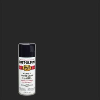Rust Oleum Stops Rust 12 oz. Black Protective Enamel Gloss Spray Paint 7779830