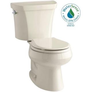 KOHLER Wellworth 2 piece 1.1 or 1.6 GPF Dual Flush Round Toilet in Almond K 3987 47