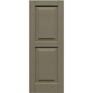 Winworks Wood Composite 15 in. x 40 in. Raised Panel Shutters Pair #660 Weathered Shingle 51540660