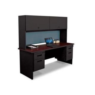 Pronto 72" Double File Desk Credenza Including Flipper Door Cabinet, 72W x 24