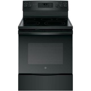 GE 5.3 cu. ft. Electric Range with Self Cleaning Convection Oven in Black JB700DJBB